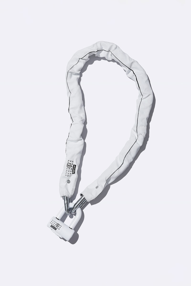 Supreme x MM6 Maison Margiela Spring 2024 Collaboration Lookbook release info streetwear box hoodie bike chain box t-shirt varsity jacket skate receipt wallet deck bike chain accessories suits