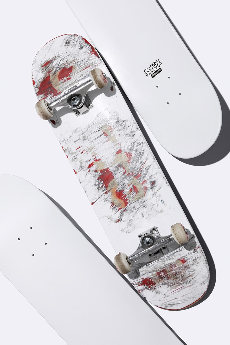 Supreme x MM6 Maison Margiela Spring 2024 Collaboration Lookbook release info streetwear box hoodie bike chain box t-shirt varsity jacket skate receipt wallet deck bike chain accessories suits