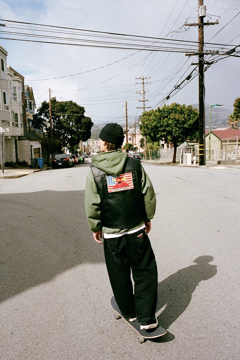 Supreme x Toy Machine Spring 2024 Collaboration t-shirts hoodies Mike Vallely skateboarder Huntington Beach, California Ed Templeton welcome to hell Thomas, Brian Anderson, Elissa Steamer, Donny Barley, Mike Maldonado and Chad Musk sweater work pants