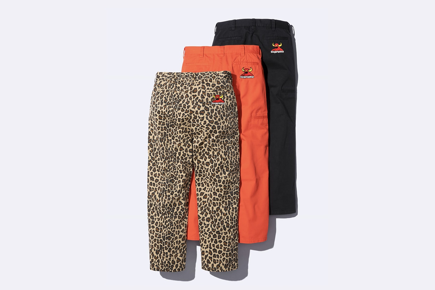 Supreme x Toy Machine Spring 2024 Collaboration t-shirts hoodies Mike Vallely skateboarder Huntington Beach, California Ed Templeton welcome to hell Thomas, Brian Anderson, Elissa Steamer, Donny Barley, Mike Maldonado and Chad Musk sweater work pants