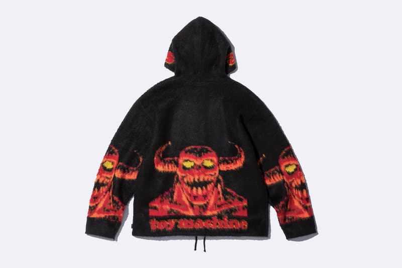 Supreme x Toy Machine Spring 2024 Collaboration t-shirts hoodies Mike Vallely skateboarder Huntington Beach, California Ed Templeton welcome to hell Thomas, Brian Anderson, Elissa Steamer, Donny Barley, Mike Maldonado and Chad Musk sweater work pants