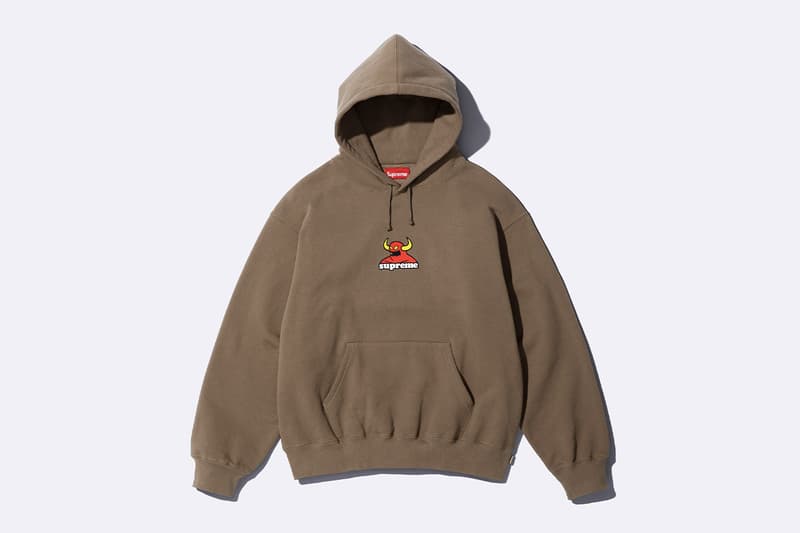 Supreme x Toy Machine Spring 2024 Collaboration t-shirts hoodies Mike Vallely skateboarder Huntington Beach, California Ed Templeton welcome to hell Thomas, Brian Anderson, Elissa Steamer, Donny Barley, Mike Maldonado and Chad Musk sweater work pants