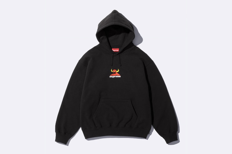 Supreme x Toy Machine Spring 2024 Collaboration t-shirts hoodies Mike Vallely skateboarder Huntington Beach, California Ed Templeton welcome to hell Thomas, Brian Anderson, Elissa Steamer, Donny Barley, Mike Maldonado and Chad Musk sweater work pants