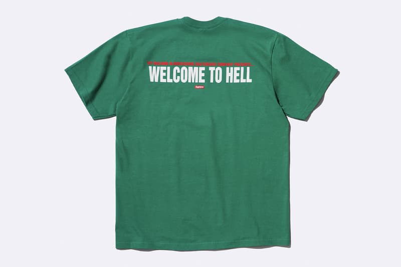 Supreme x Toy Machine Spring 2024 Collaboration t-shirts hoodies Mike Vallely skateboarder Huntington Beach, California Ed Templeton welcome to hell Thomas, Brian Anderson, Elissa Steamer, Donny Barley, Mike Maldonado and Chad Musk sweater work pants