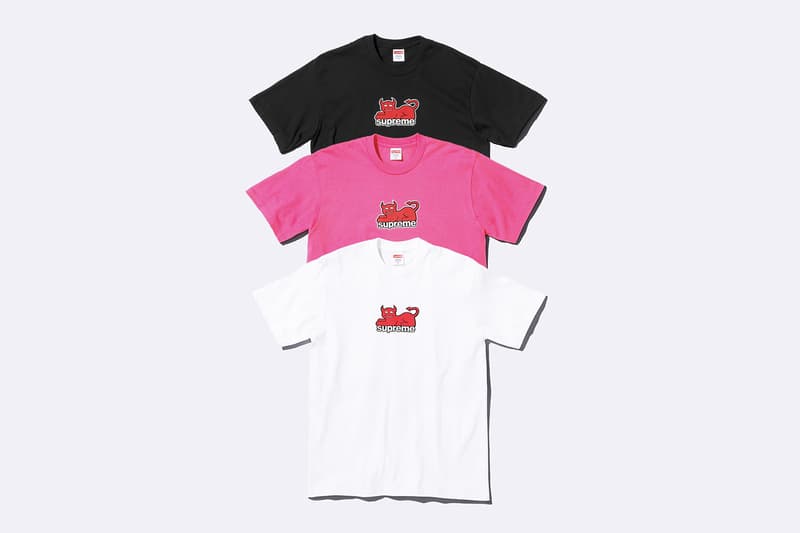 Supreme x Toy Machine Spring 2024 Collaboration t-shirts hoodies Mike Vallely skateboarder Huntington Beach, California Ed Templeton welcome to hell Thomas, Brian Anderson, Elissa Steamer, Donny Barley, Mike Maldonado and Chad Musk sweater work pants