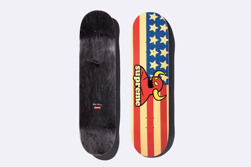 Supreme x Toy Machine Spring 2024 Collaboration t-shirts hoodies Mike Vallely skateboarder Huntington Beach, California Ed Templeton welcome to hell Thomas, Brian Anderson, Elissa Steamer, Donny Barley, Mike Maldonado and Chad Musk sweater work pants