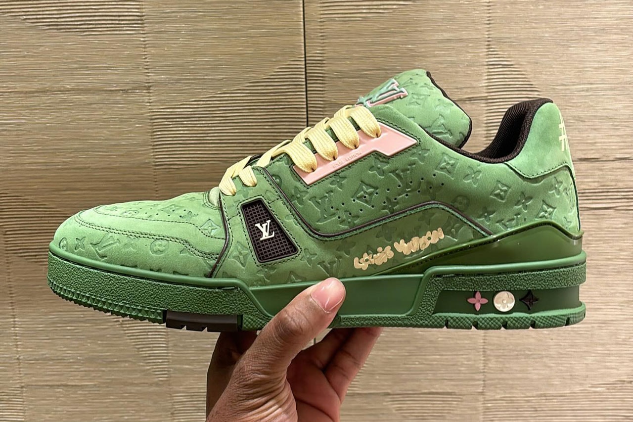First Look at Tyler, The Creator's Louis Vuitton Sneaker pharrell collab lv fall winter trainers skateboard skate shoes 2024 monogram link release price skate shoe footwear in hand collection capsule collaboration lv illest instagram 