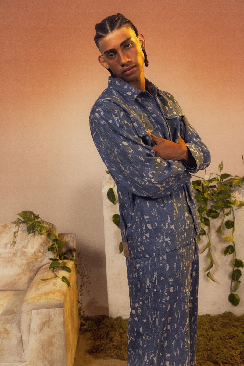 pas une marque spring summer 2024 lookbook collection dystopia world shop online website outfits garments rust dyed trench coat trousers