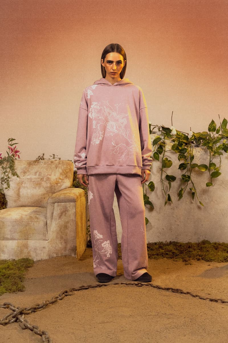 pas une marque spring summer 2024 lookbook collection dystopia world shop online website outfits garments rust dyed trench coat trousers