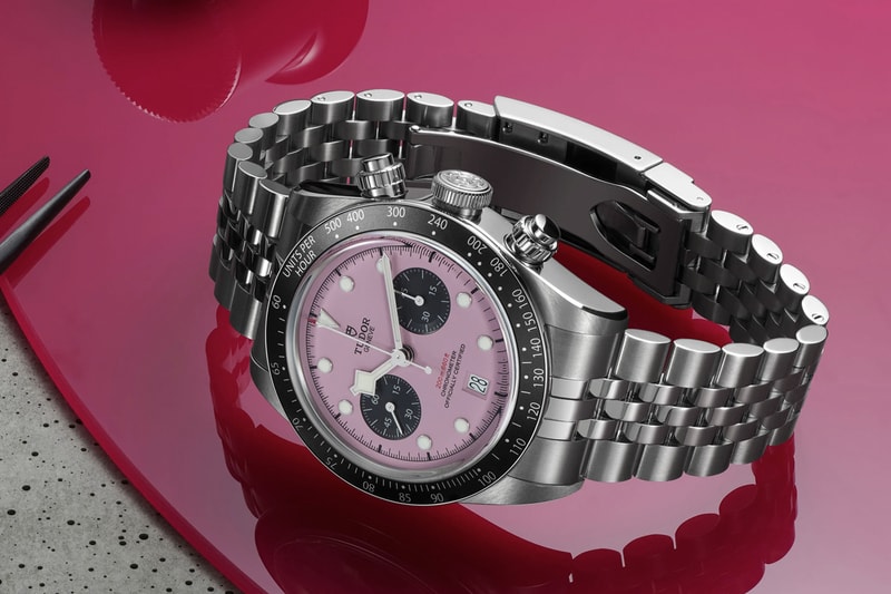Tudor Reveals Limited Edition Inter Miami-Inspired Black Bay Chronograph watch pink jay chou soccer football club florida