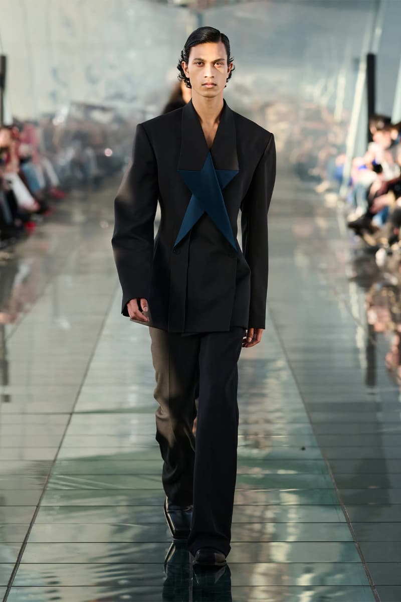 Dion Lee Fall 2024 Sculpts Utilitarian Silhouettes for the Future Shanghai Fashion Week RTW ready to wear runway collection dune inspired unisex sculptures suits stars moon motif blazers destruction creation