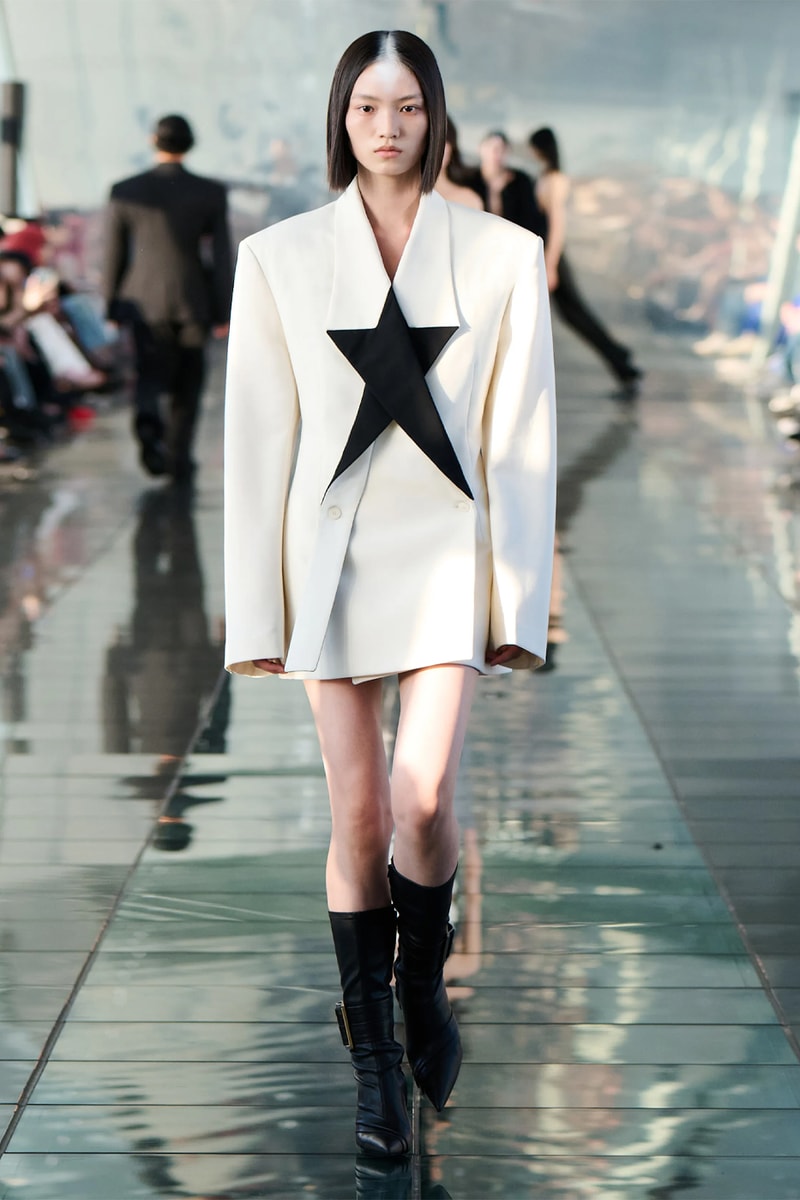Dion Lee Fall 2024 Sculpts Utilitarian Silhouettes for the Future Shanghai Fashion Week RTW ready to wear runway collection dune inspired unisex sculptures suits stars moon motif blazers destruction creation