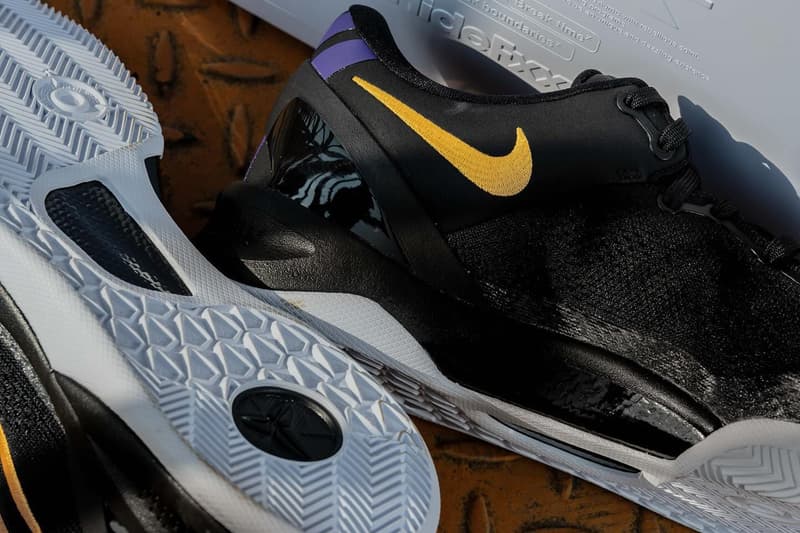 Detailed Look at the Nike Kobe 8 Protro "Hollywood Nights" HF9550-001 kobe bryant black mamba basketball shoes sneakers black gold and purple Black/University Gold-White-Court Purple