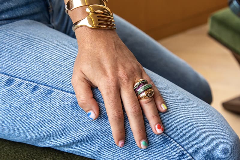 Welcome to Nadine Ghosn's Whimsical World of Jewels drake lil yachty crayon crayola bracelet for the dogs beyonce shut up burger ring paper clip bracelet necklace bike chain lego stone rings quartz jade turqouise topaz ruby beyonce shut up earrings