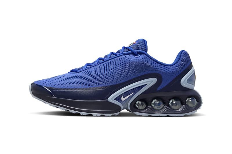 Nike Air Max Dn Surfaces in "Hyper Blue" Midnight Navy-Light Armory Blue-White DV3337-400 sneaker futuristic new silhouette swoosh air max day spring 2024 release info