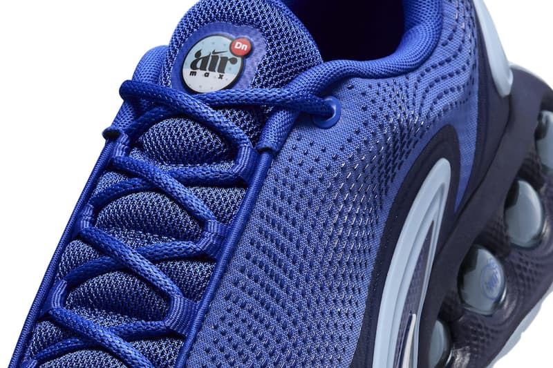 Nike Air Max Dn Surfaces in "Hyper Blue" Midnight Navy-Light Armory Blue-White DV3337-400 sneaker futuristic new silhouette swoosh air max day spring 2024 release info