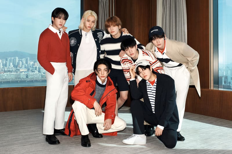 Stray Kids Front Tommy Hilfiger's Spring 2024 Campaign