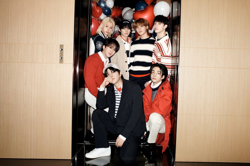 Stray Kids Front Tommy Hilfiger's Spring 2024 Campaign