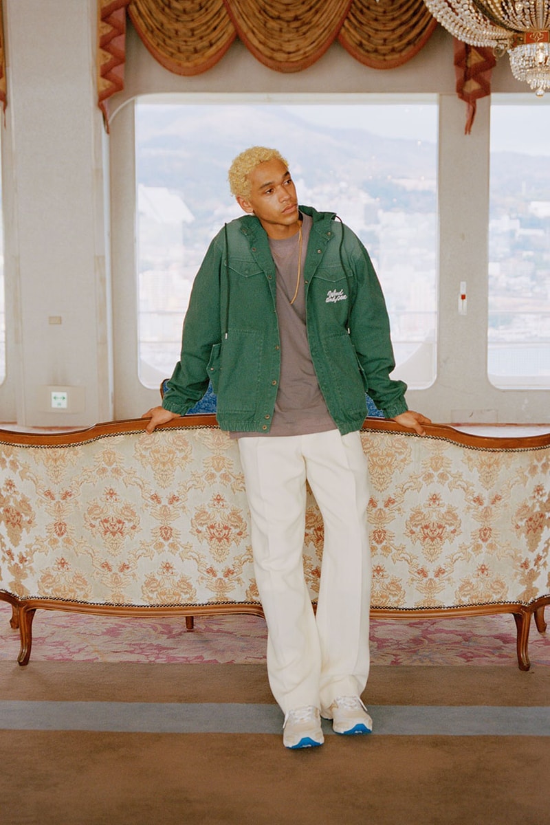 WIND AND SEA Looks to the South of France for SS24 provence clothing collection release link drop store online webstore heads vacation summer spring 2024 jacket shirt merch usd price japan sand natural beauty local colors palatte hue Takashi Kumagai’s streetwear tyrsa graphic design studio lookbook images