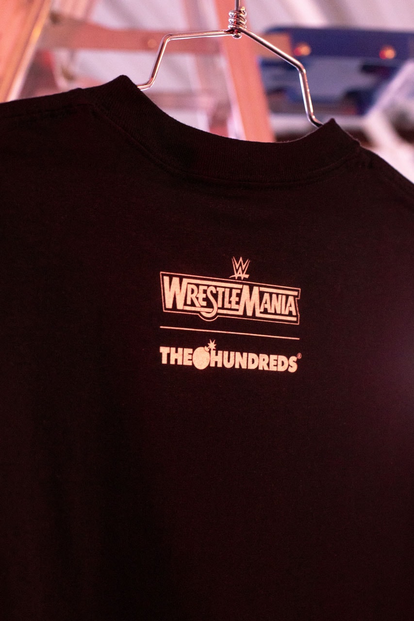 The Hundreds Joins Forces With WWE for Wrestlemania XL world wrestling entertainment merch apparel capsule collection release price link tribute icons the rock cody rhodes roman reigns Hulk Hogan and Mr. T.