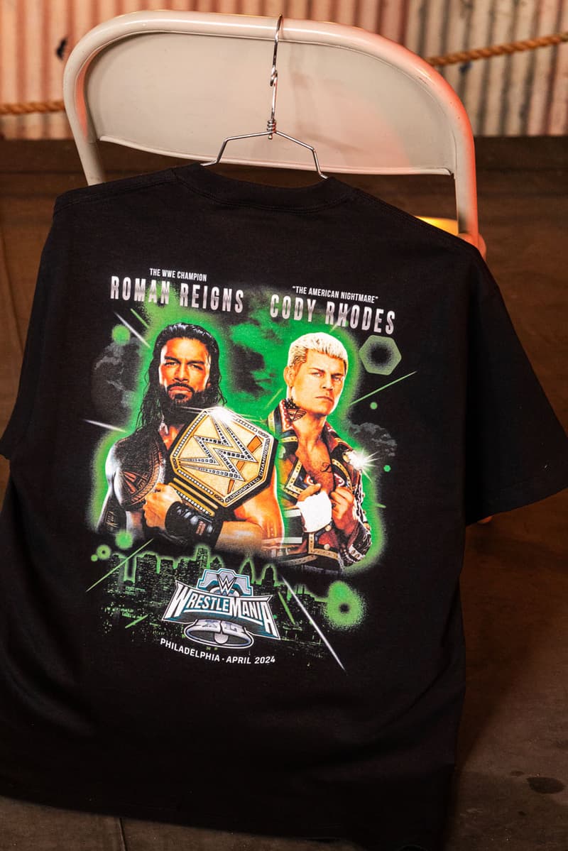 The Hundreds Joins Forces With WWE for Wrestlemania XL world wrestling entertainment merch apparel capsule collection release price link tribute icons the rock cody rhodes roman reigns Hulk Hogan and Mr. T.