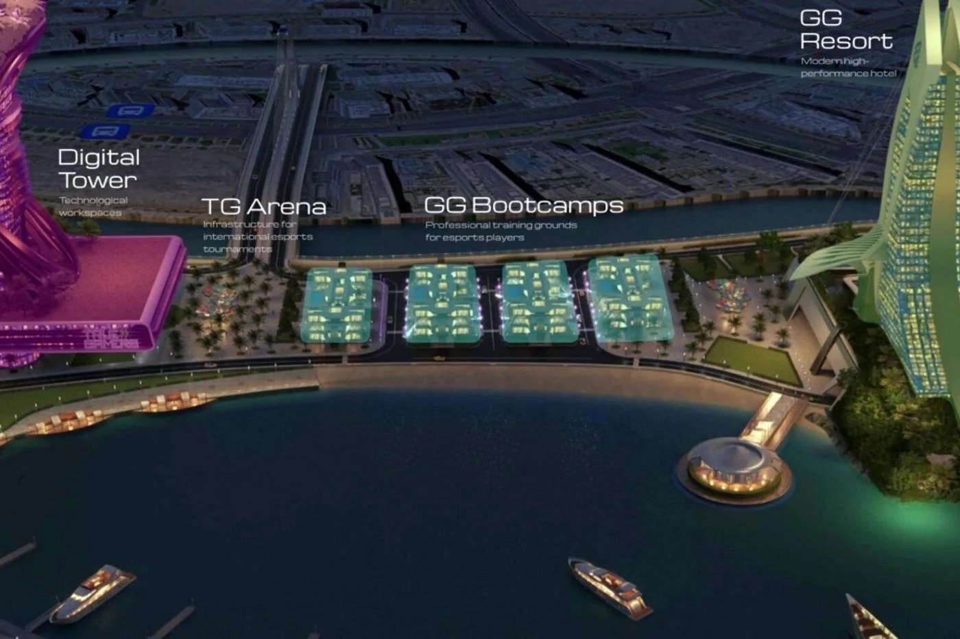 Abu Dhabi To Build World's First eSports Island Costing $280 Million USD hotel high-tech venues gaming tournaments middle east arabia training facilities content creation spaces gaming 