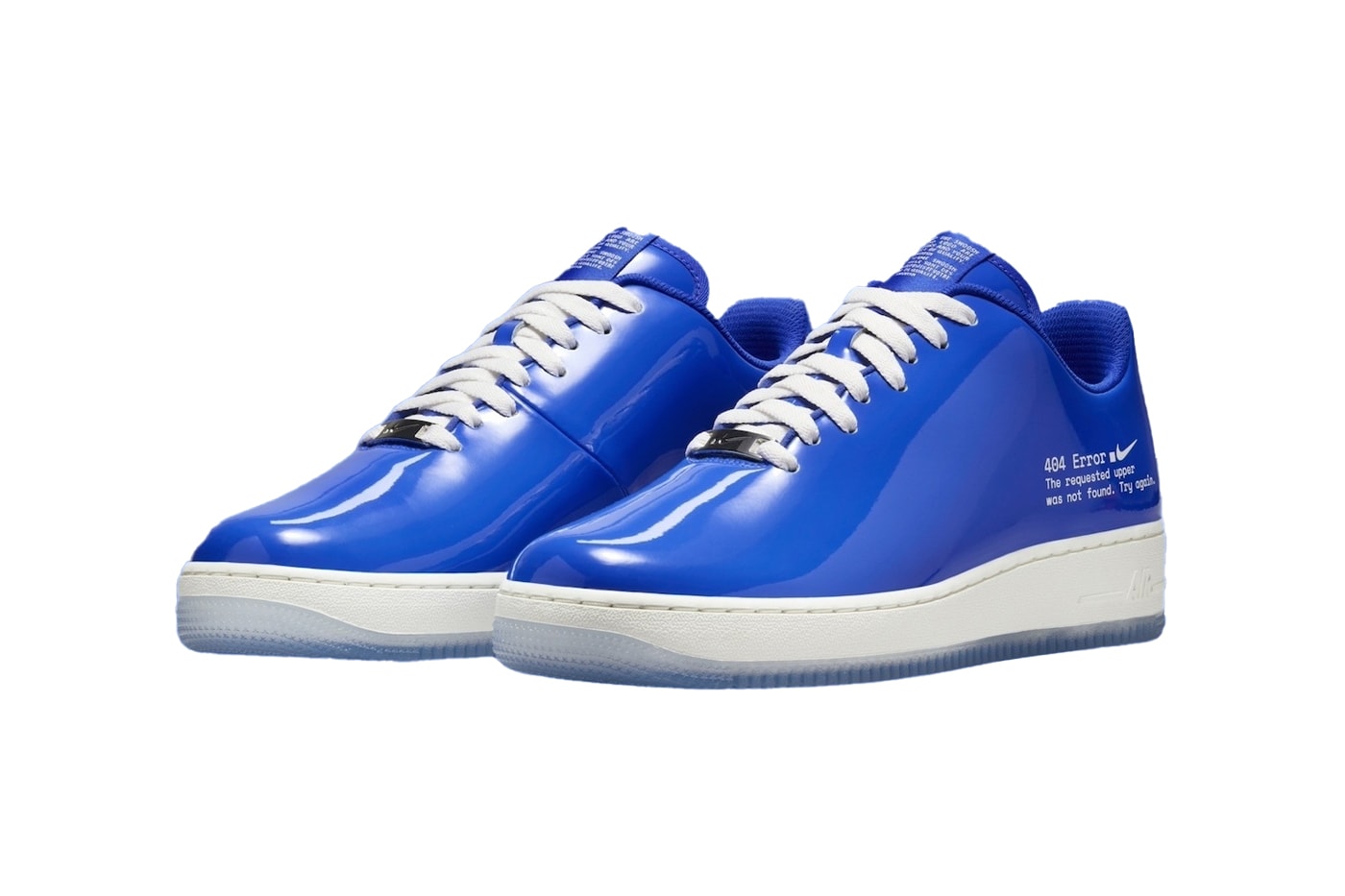 Official Look at the .SWOOSH x Nike Air Force 1 Low "404 Error" HJ1060-400 racer blue white