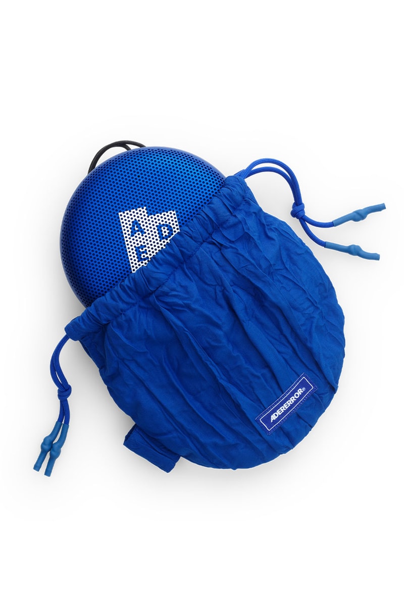 ADER ERROR Bang & Olufsen Z-blue Beosound A1 Speaker Bag Release Info