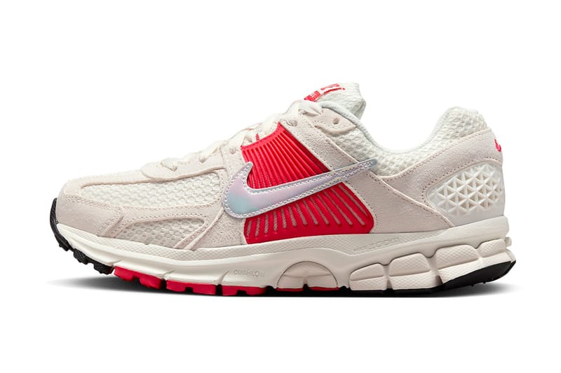 The Nike Zoom Vomero 5 "Sail/Siren Red" Arrives With a Hot Pop of Color
