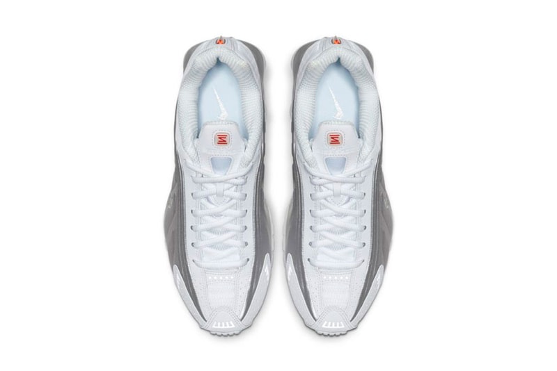 Nike Shox R4 Appears in “White and Metallic Silver” Footwear