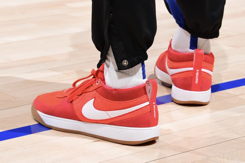 PJ Tucker Reveals His Own Pair of Nike Book 1 "Chapter 0" PEs basketball shoes in salmon red swoosh los angeles clippers snaker king all reds