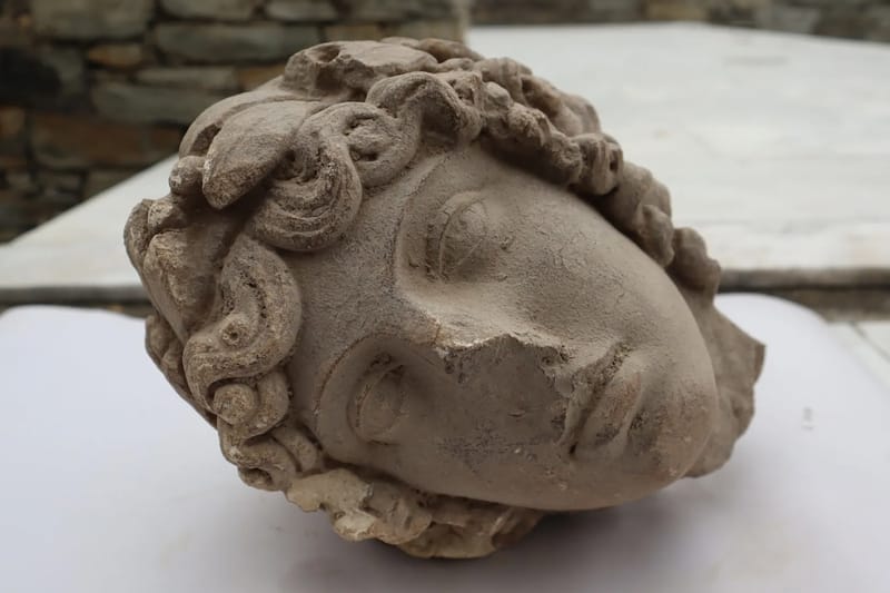 1,800-Year-Old Marble Bust of Apollo Discovered in Greece