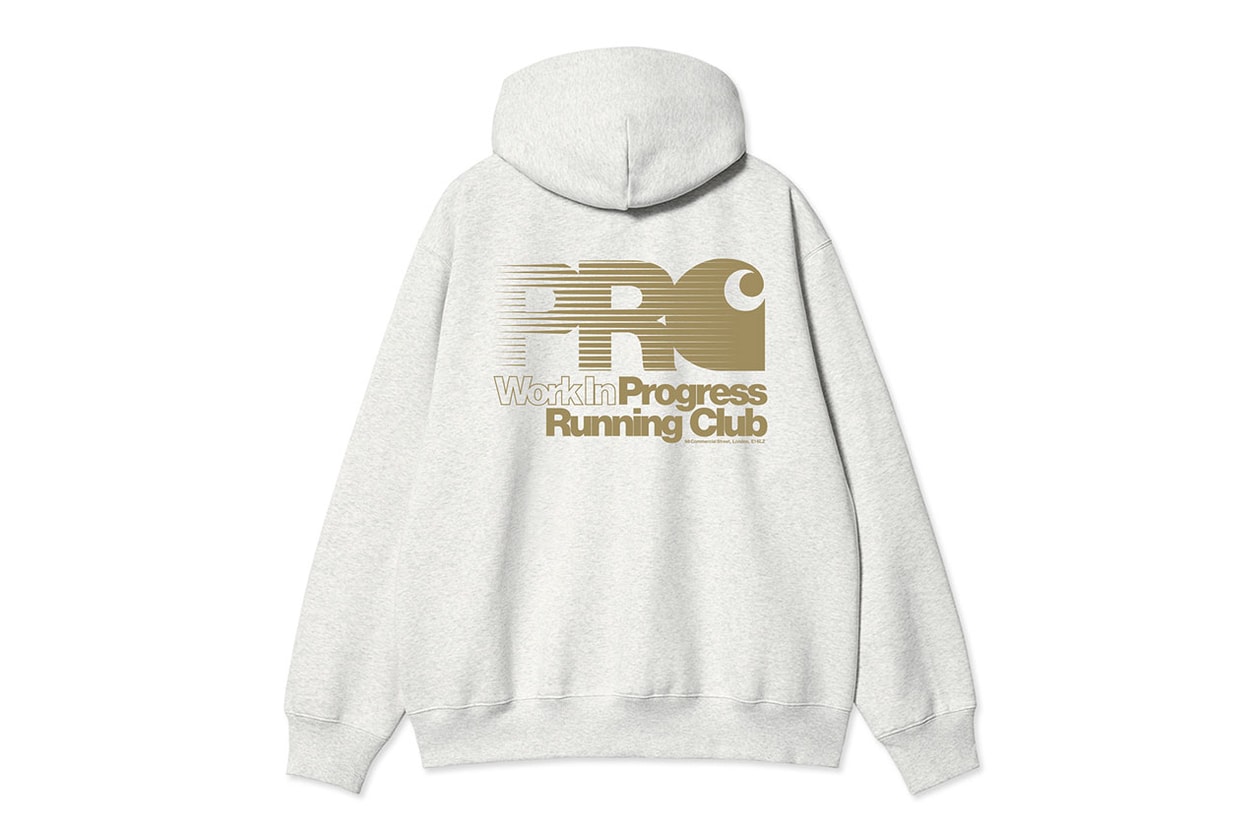 Carhartt WIP x Progress Running Club collab collaboration capsule collection release link price hoodie t shirt graphic work in progress north london east japan store athletic apparel clothing fashion april drop 