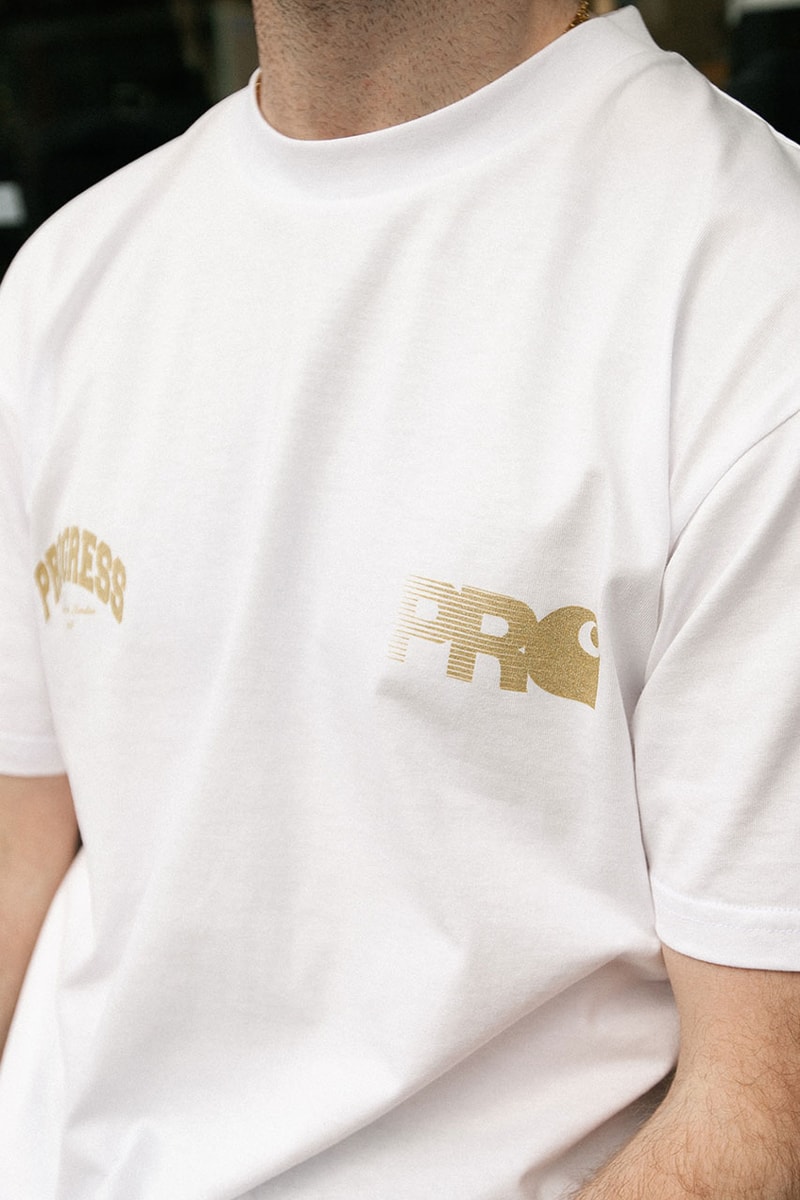 Carhartt WIP x Progress Running Club collab collaboration capsule collection release link price hoodie t shirt graphic work in progress north london east japan store athletic apparel clothing fashion april drop 