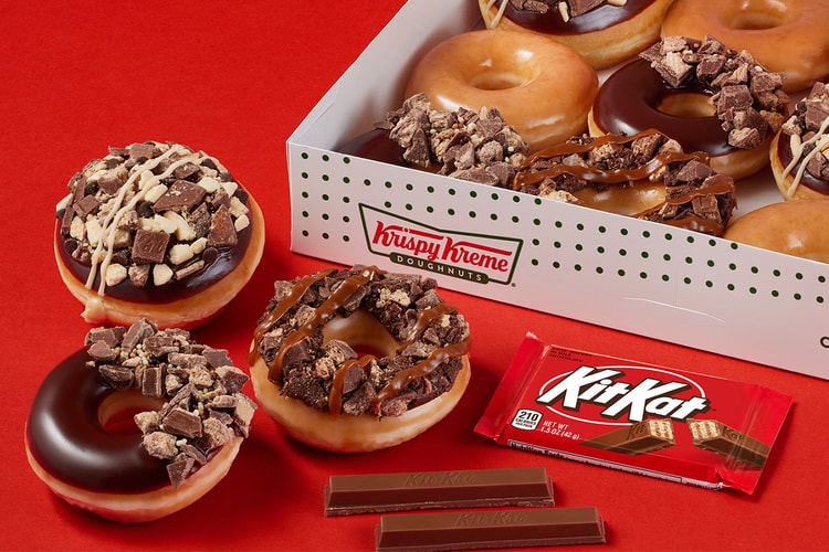 Krispy Kreme and Kit Kat Team up for a Trio of New Doughnuts