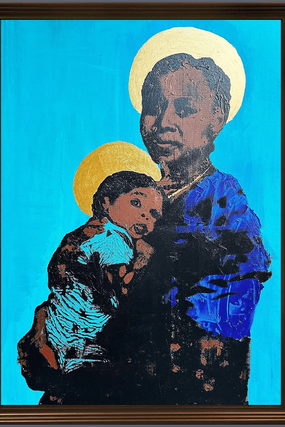 Solider Debut London Exhibition When The Saints Go Marching art show uk west Africa artwork painting sculpture