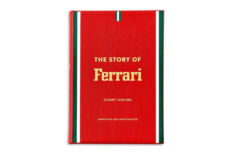 Пример «неофициальной и несанкционированной» истории о выставленных на продажу поверхностях Ferrari в кожаном переплете