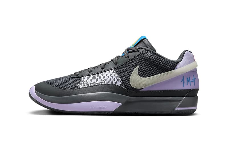 Official Look at the Nike Ja 1 "Personal Touch" Iron Grey/Lilac Bloom-Light Photo Blue-Multi-Color FV1288-001 release info 