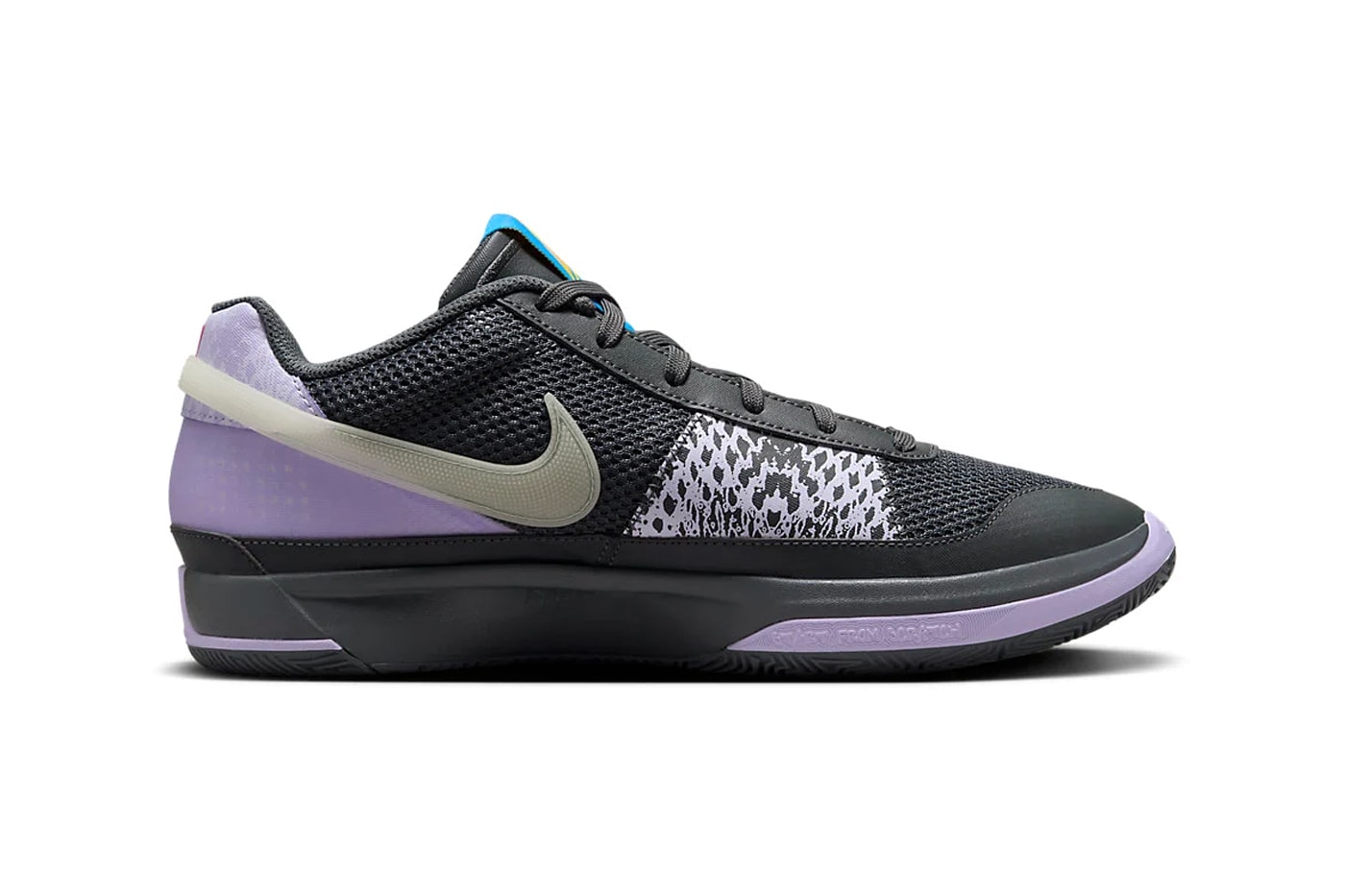 Official Look at the Nike Ja 1 "Personal Touch" Iron Grey/Lilac Bloom-Light Photo Blue-Multi-Color FV1288-001 release info 