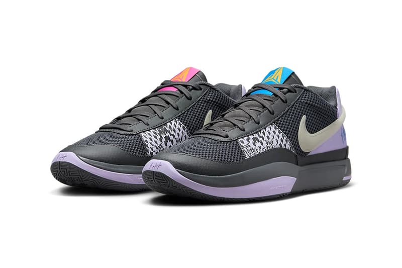 Official Look at the Nike Ja 1 "Personal Touch" Iron Grey/Lilac Bloom-Light Photo Blue-Multi-Color FV1288-001 release info 