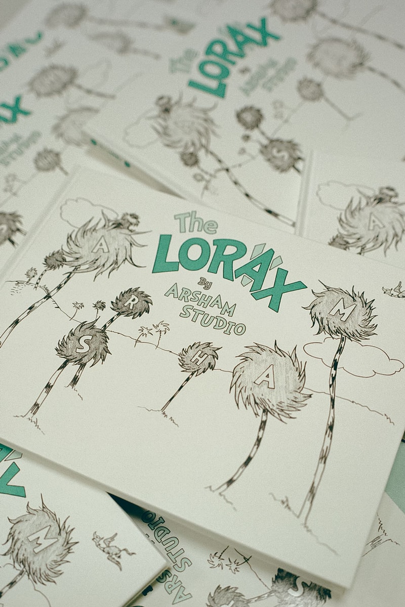 Daniel Arsham Links with 'The Lorax' For Earth Day book story movie truffala tree environment eco friendly sustainable capsule apparel book price website art images drawing future relic pokemon museum perrotin