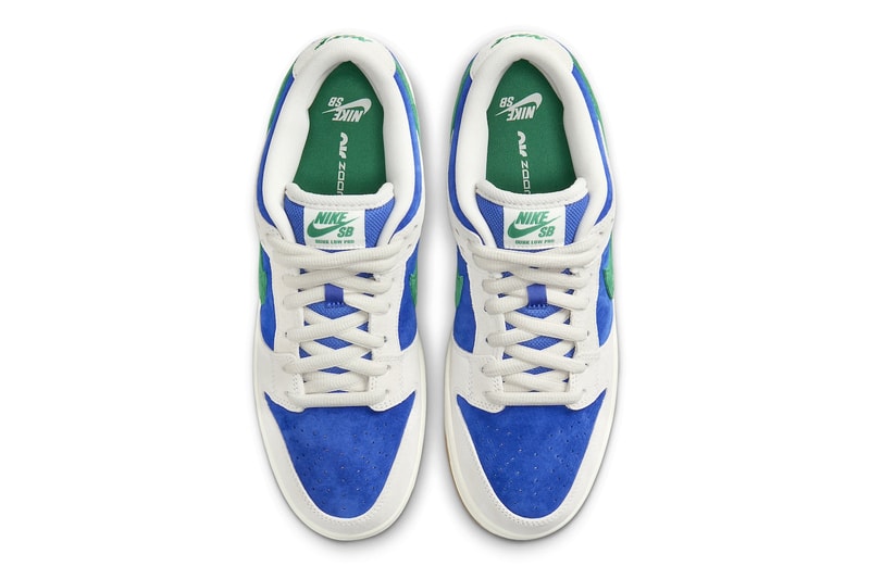 Official Look at the Nike SB Dunk Low "Phantom/Hyper Royal" Malachite HF3704-001 swoosh skate shoes low tops swoosh