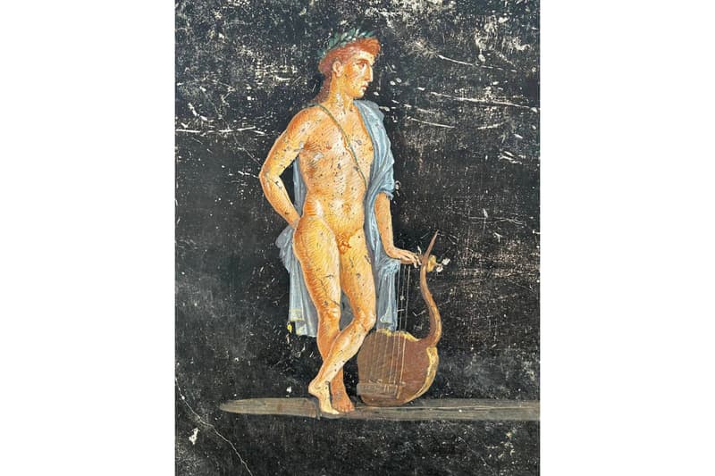 Remarkably Preserved Black Room Frescoes Excavated Pompeii