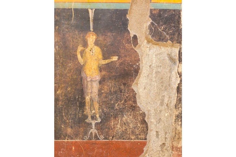 Remarkably Preserved Black Room Frescoes Excavated Pompeii