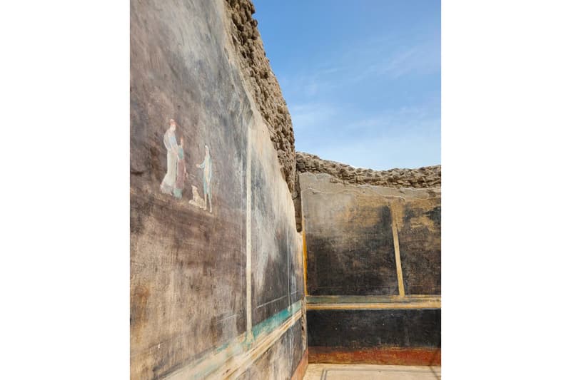 Remarkably Preserved Black Room Frescoes Excavated Pompeii