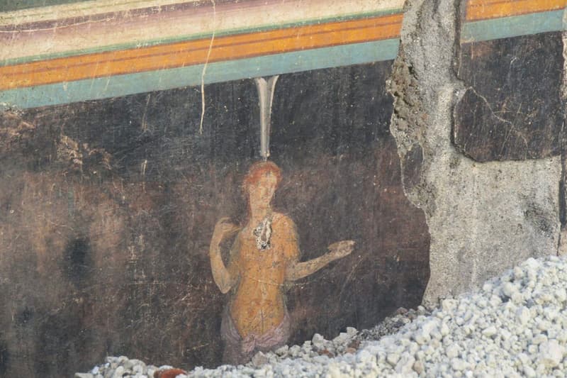 Remarkably Preserved Black Room Frescoes Excavated Pompeii