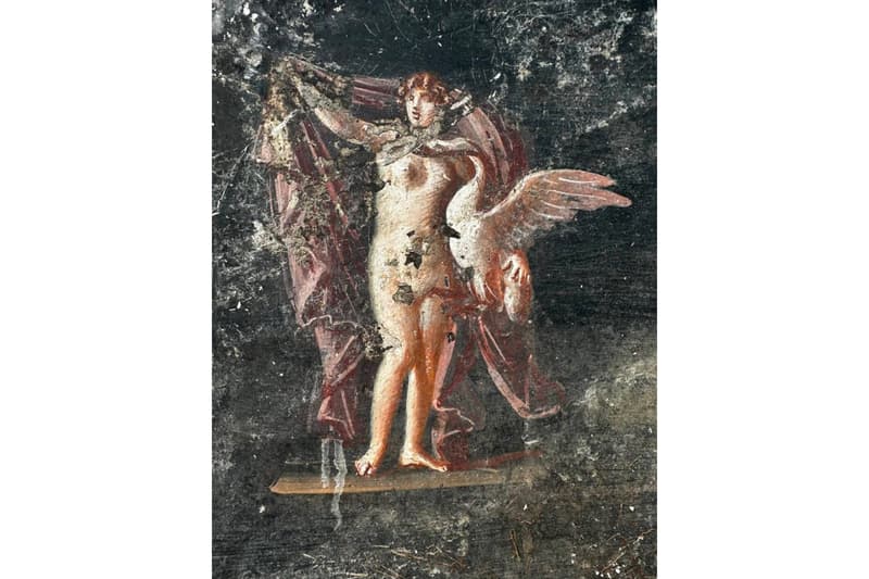 Remarkably Preserved Black Room Frescoes Excavated Pompeii