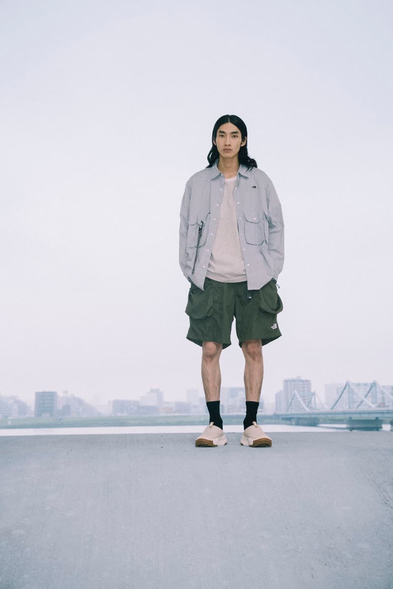 The North Face Urban Exploration Unveils "URBAN WANDER" Spring/Summer 2024 drop release collection price capsule link lookbook outerwear pants cargo shoes footwear mule sneaker hat headwear vest technical functional shirt hoodie jacket april may june skyline outdoors flashdry wind protective waterproof