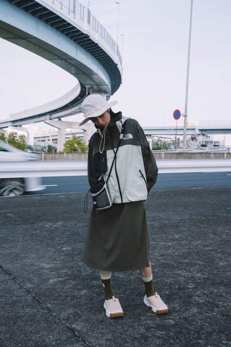 The North Face Urban Exploration Unveils "URBAN WANDER" Spring/Summer 2024 drop release collection price capsule link lookbook outerwear pants cargo shoes footwear mule sneaker hat headwear vest technical functional shirt hoodie jacket april may june skyline outdoors flashdry wind protective waterproof