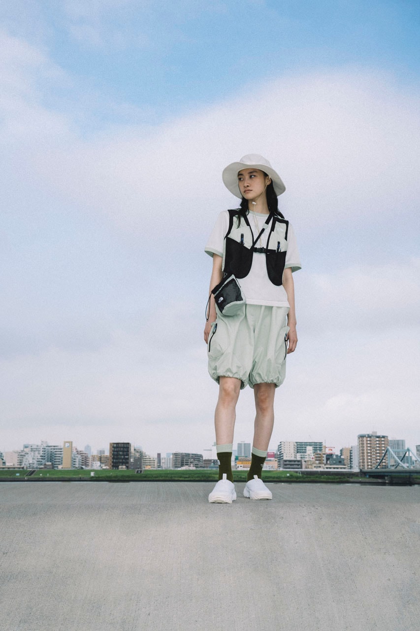The North Face Urban Exploration Unveils "URBAN WANDER" Spring/Summer 2024 drop release collection price capsule link lookbook outerwear pants cargo shoes footwear mule sneaker hat headwear vest technical functional shirt hoodie jacket april may june skyline outdoors flashdry wind protective waterproof